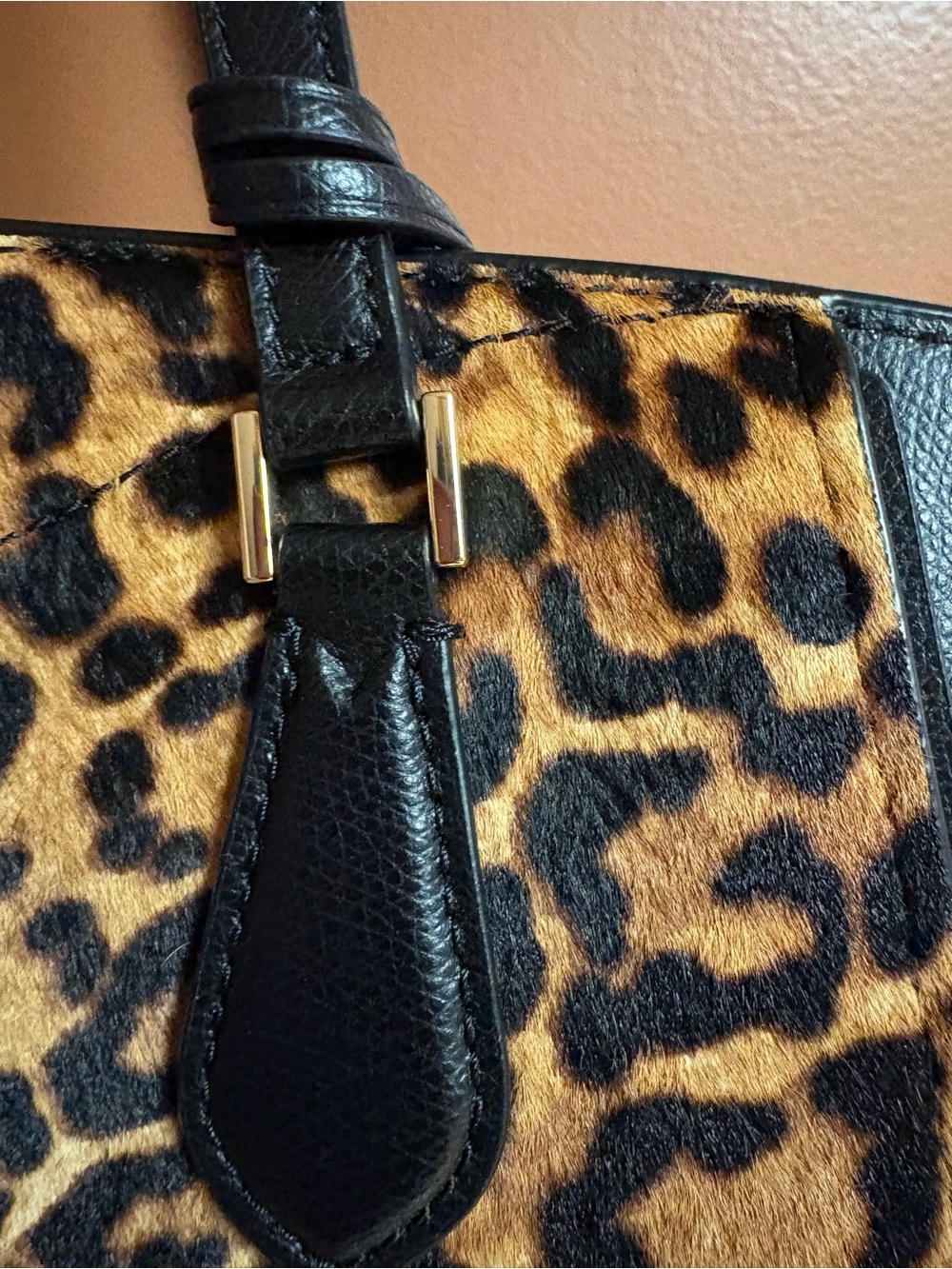 Michael Kors Taryn Leopard Print Tote Calf hair and Leather - Picture 6 of 14